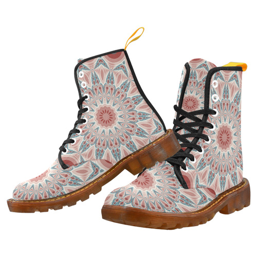 Modern Kaleidoscope Mandala Fractal Art Graphic Martin Boots For Women Model 1203H