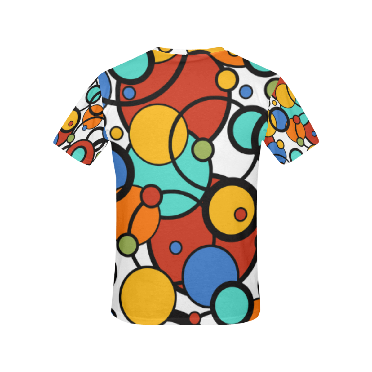 Pop Art Colorful Dot Print T shirt by Juleez All Over Print T-Shirt for Women (USA Size) (Model T40)