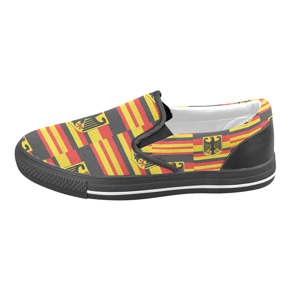 Federal Republic of Germany (tiled) Men's Slip-on Canvas Shoes (Model 019)