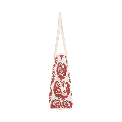 Red Roses Clover Canvas Tote Bag (Model 1661)