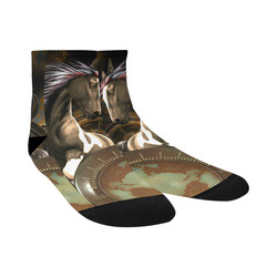 Steampunk, awesome horse with clocks and gears Quarter Socks