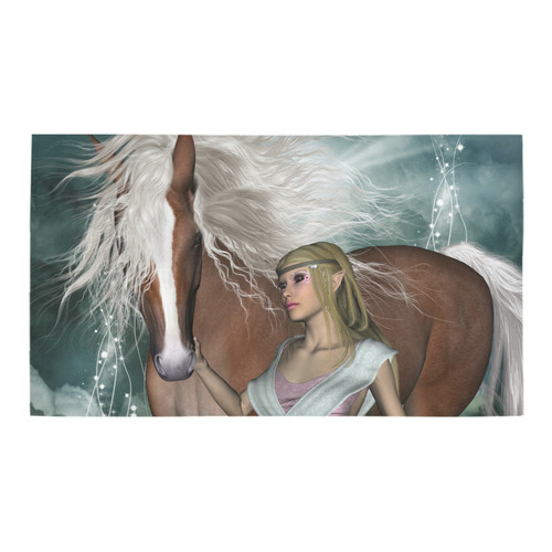 Wonderful fairy with horse Bath Rug 16''x 28''