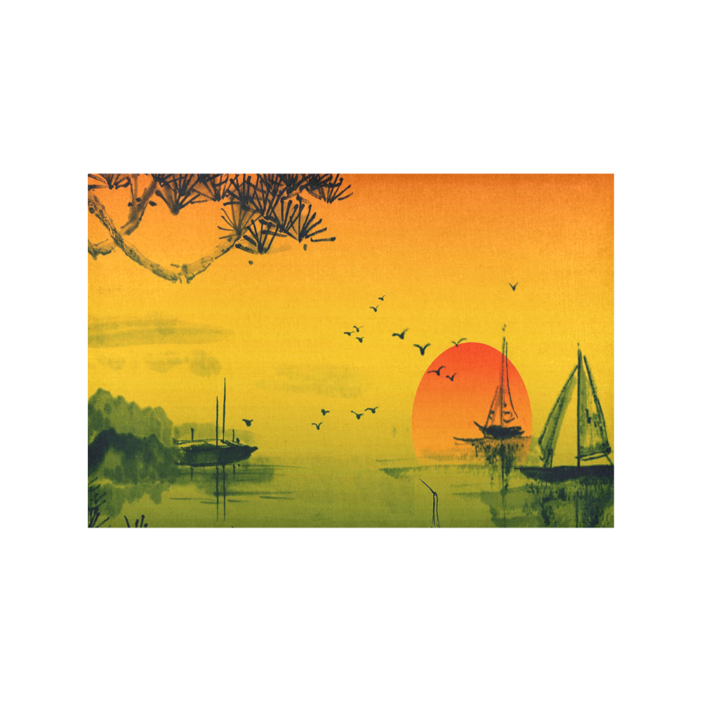 Sunset Orient Escape Placemat 12’’ x 18’’ (Set of 4)