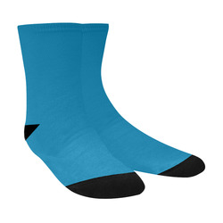 Blue Jewel Crew Socks