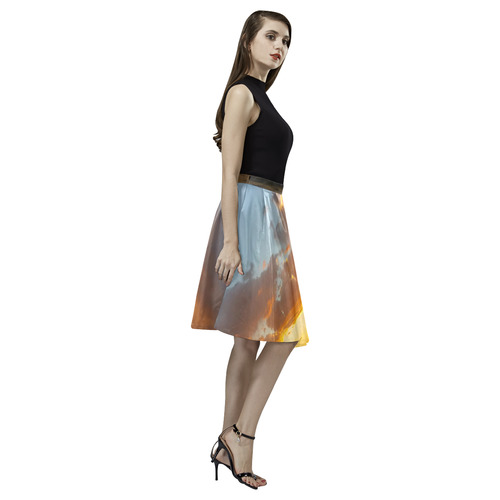 Sunset Melete Pleated Midi Skirt (Model D15)