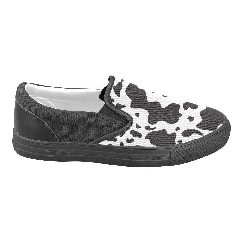 COW CAMOUFLAGE Women's Unusual Slip-on Canvas Shoes (Model 019)