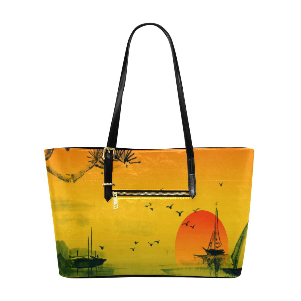 Sunset Orient Escape Euramerican Tote Bag/Large (Model 1656)