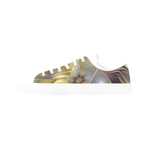 Abstract Colorful Fantasy Flower Modern Fractal Aquila Microfiber Leather Women's Shoes/Large Size (Model 031)