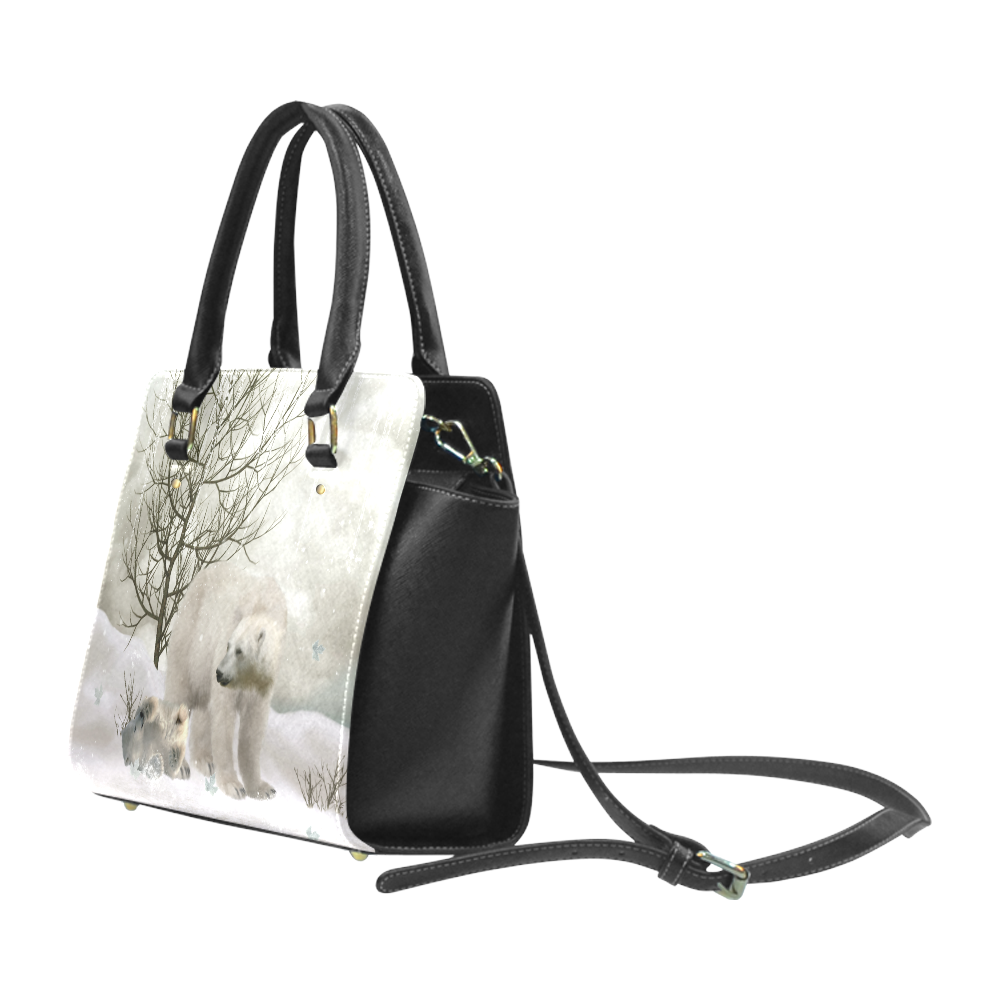 Awesome polar bear Classic Shoulder Handbag (Model 1653)