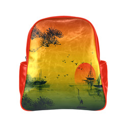 Sunset Orient Escape Multi-Pockets Backpack (Model 1636)