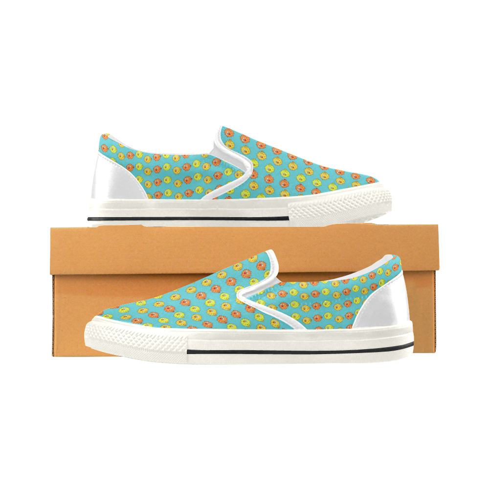 Fish Pattern Slip-on Canvas Shoes for Kid (Model 019)