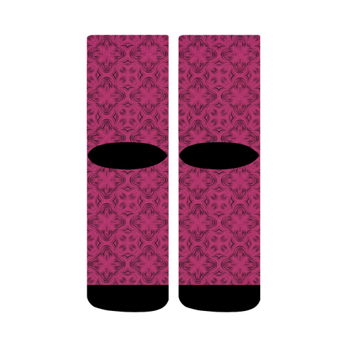 Pink Yarrow Shadows Crew Socks