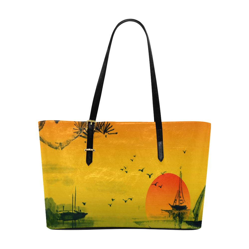 Sunset Orient Escape Euramerican Tote Bag/Large (Model 1656)