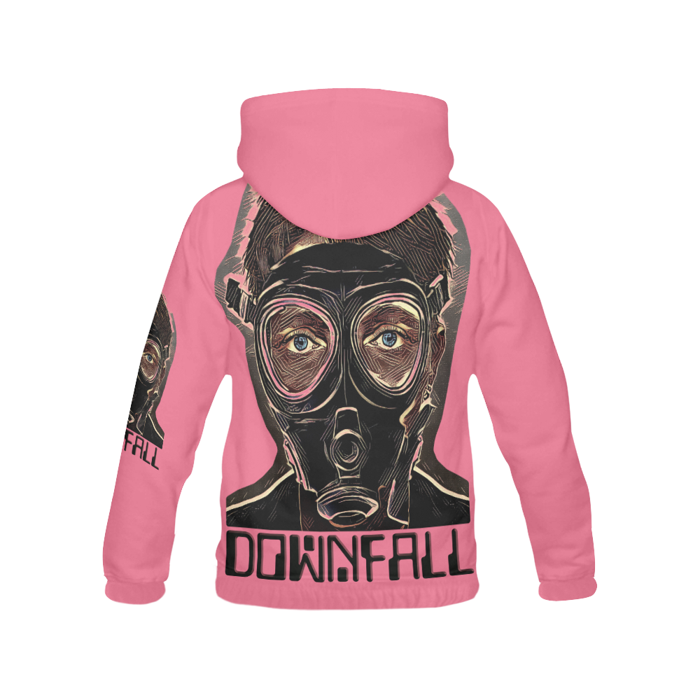 DOWNFALL INFERNO MASK All Over Print Hoodie for Women (USA Size) (Model H13)