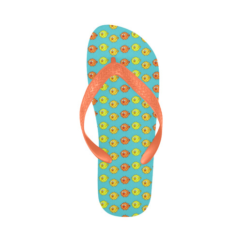 Fish Pattern Flip Flops for Men/Women (Model 040)