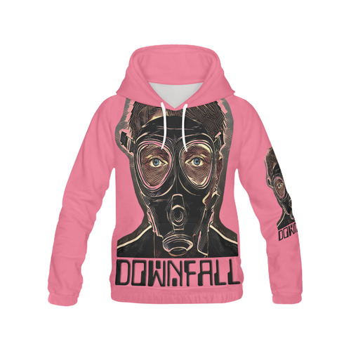 DOWNFALL INFERNO MASK All Over Print Hoodie for Women (USA Size) (Model H13)