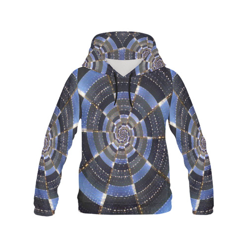 Midnight Crazy Dart All Over Print Hoodie for Women (USA Size) (Model H13)