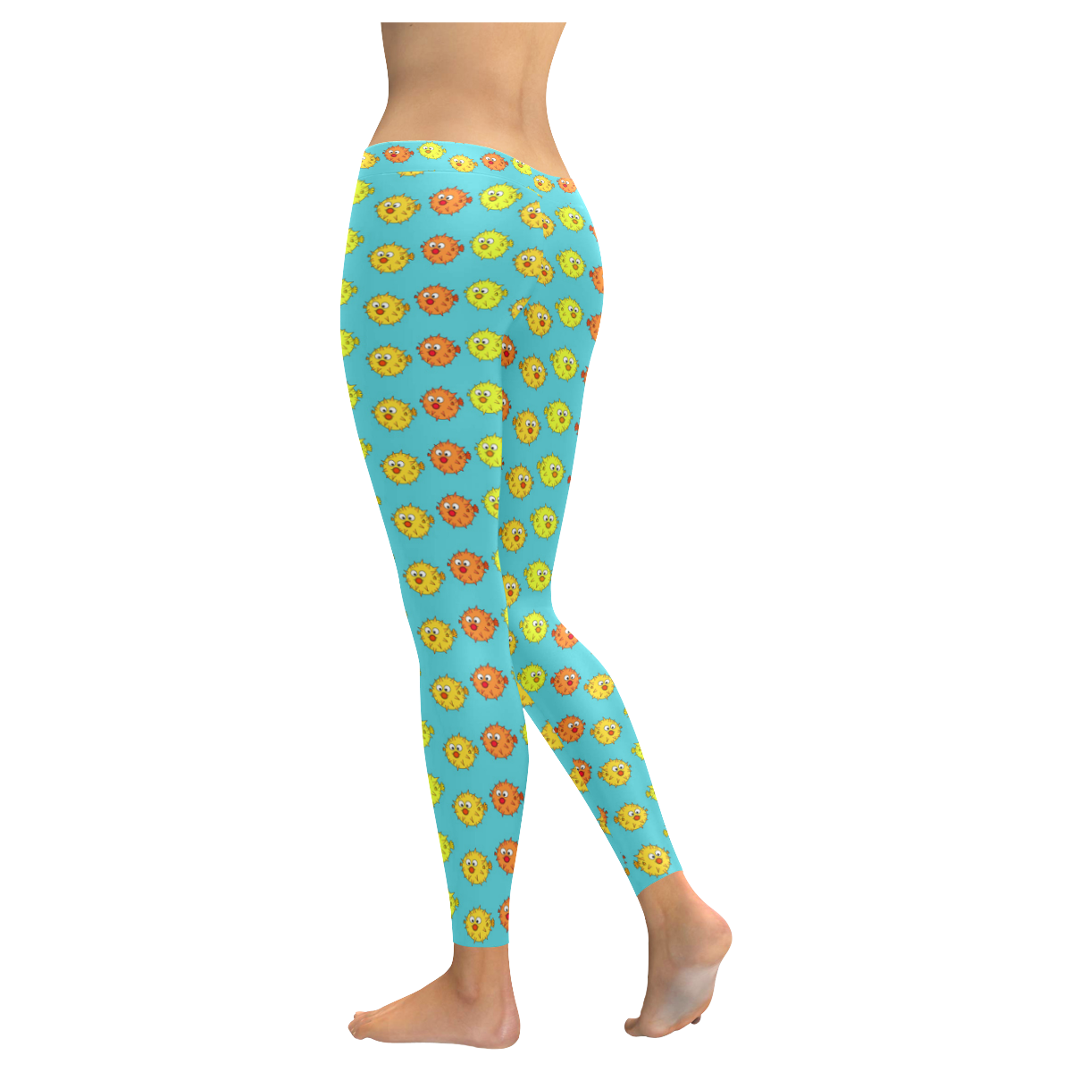 Fish Pattern Low Rise Leggings (Invisible Stitch) (Model L05) | ID ...