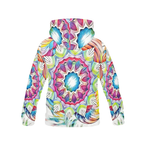 Sunshine Feeling Mandala All Over Print Hoodie for Women (USA Size) (Model H13)