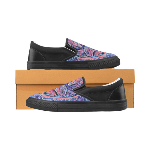 TYRANNOSAURUS Women's Unusual Slip-on Canvas Shoes (Model 019)