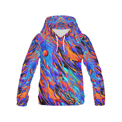 HOT Hoodie Guitars Dripping Fire by Juleez All Over Print Hoodie for Men (USA Size) (Model H13)