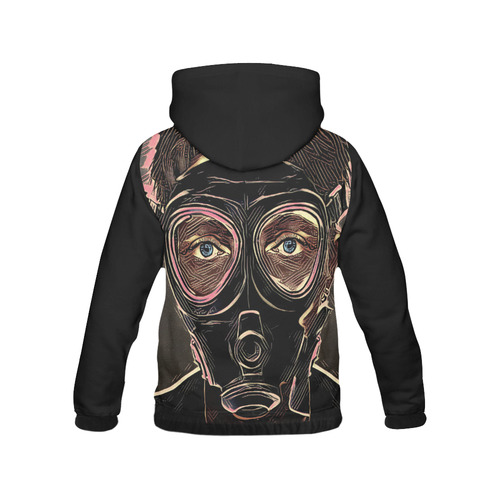 INFERNO MASK All Over Print Hoodie for Women (USA Size) (Model H13)