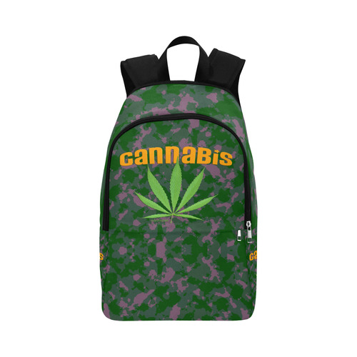 CAMOUFLAGE CANNABIS Fabric Backpack for Adult (Model 1659)