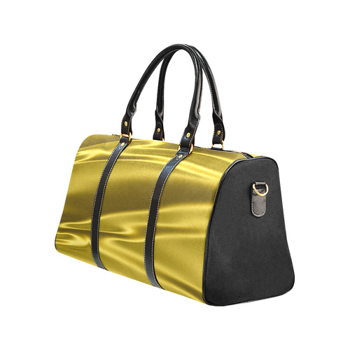 Gold satin 3D texture New Waterproof Travel Bag/Large (Model 1639)