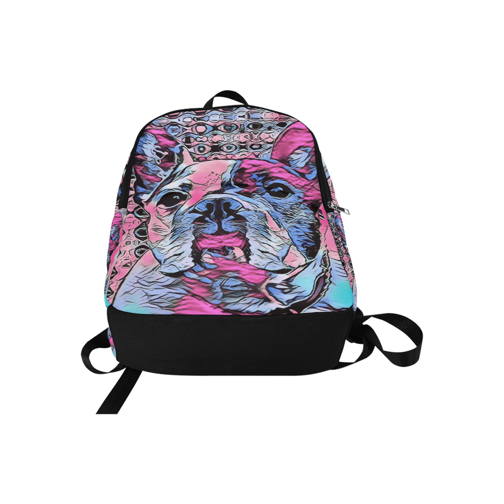 FRENCH BULLDOG PINK Fabric Backpack for Adult (Model 1659)