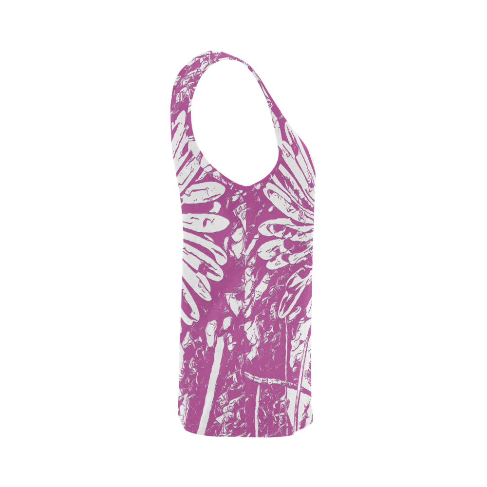 FLOWER PINK V All Over Print Tank Top for Women (Model T43)