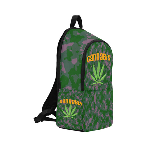 CAMOUFLAGE CANNABIS Fabric Backpack for Adult (Model 1659)