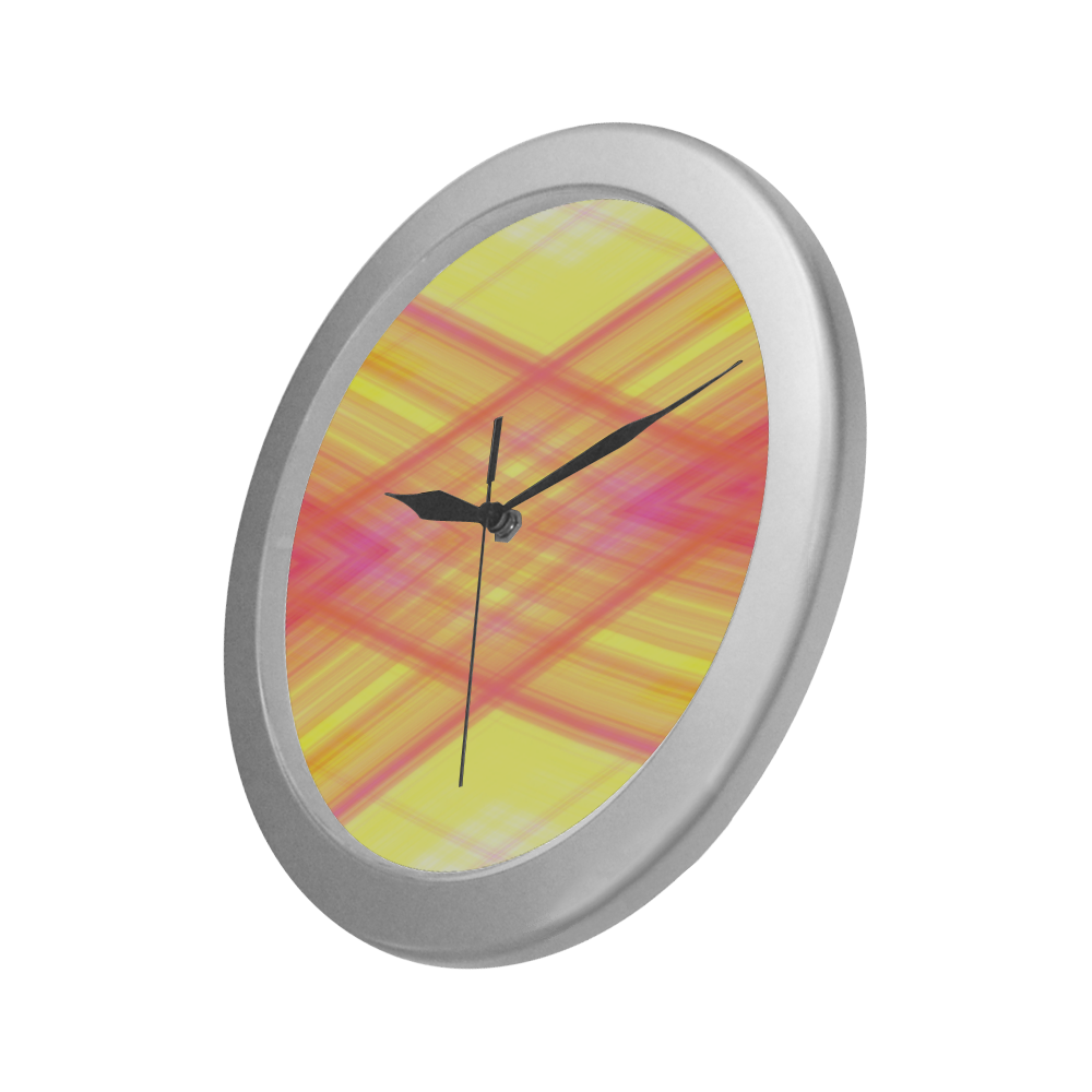 SummerofFun-colorexplosion Silver Color Wall Clock