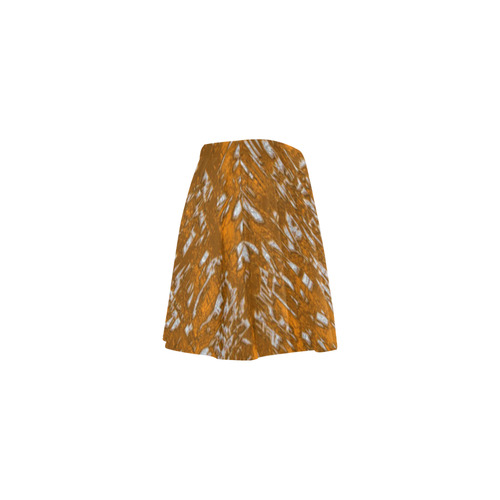 glossy abstract orange by JamColors Mini Skating Skirt (Model D36)