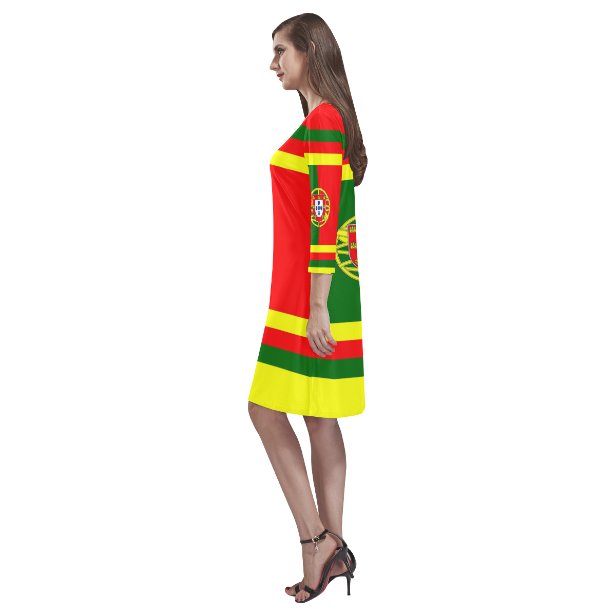 PORTUGAL 2 Rhea Loose Round Neck Dress(Model D22)