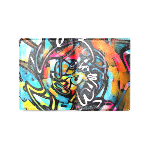 Graffiti Chaos Men's Leather Wallet (Model 1612)