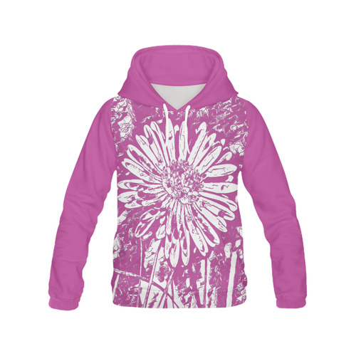 FLOWER PINK III All Over Print Hoodie for Women (USA Size) (Model H13)