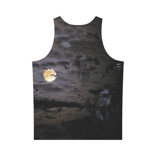 Halloween Moon and Ghosts All Over Print Tank Top for Men (Model T43)