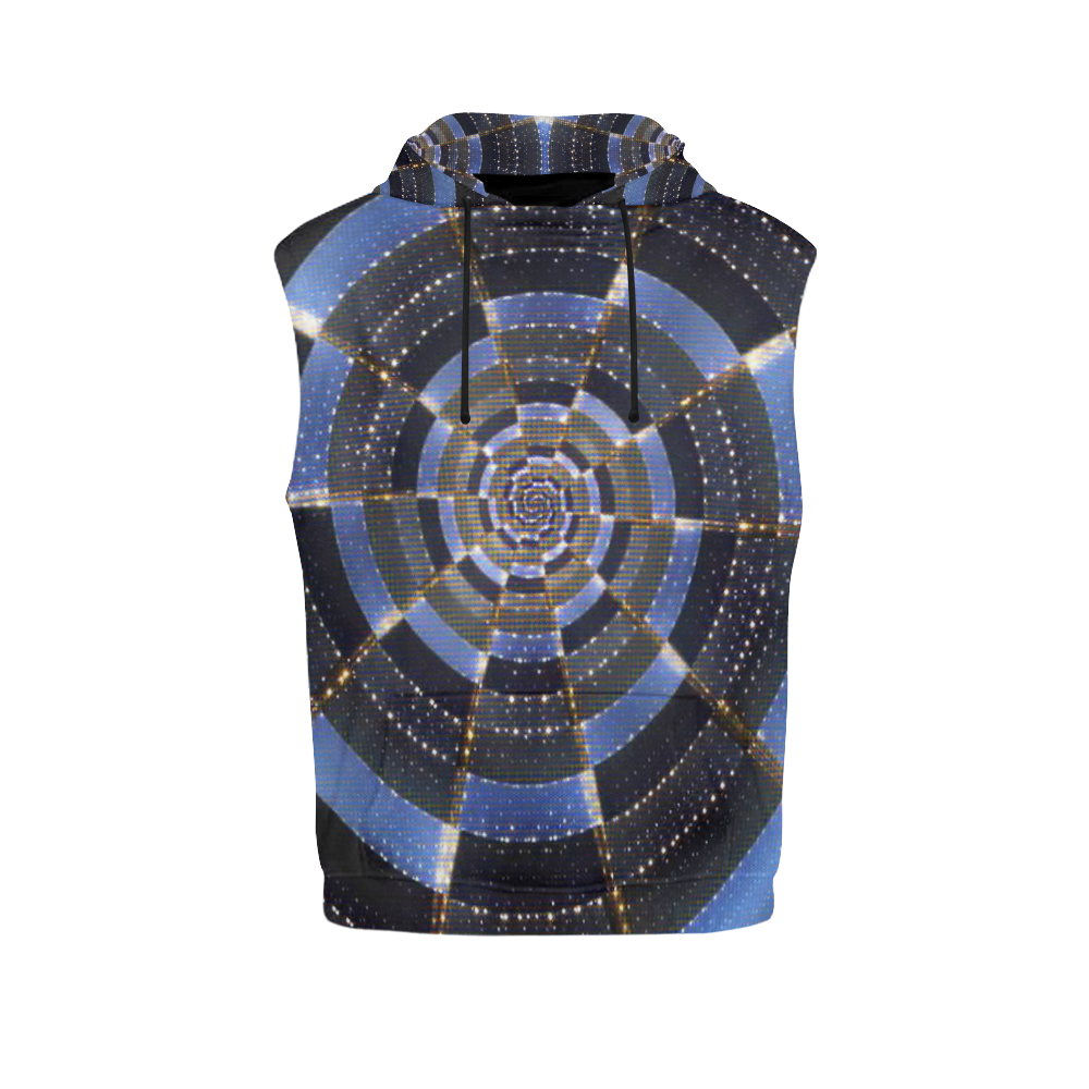 Midnight Crazy Dart All Over Print Sleeveless Hoodie for Women (Model H15)