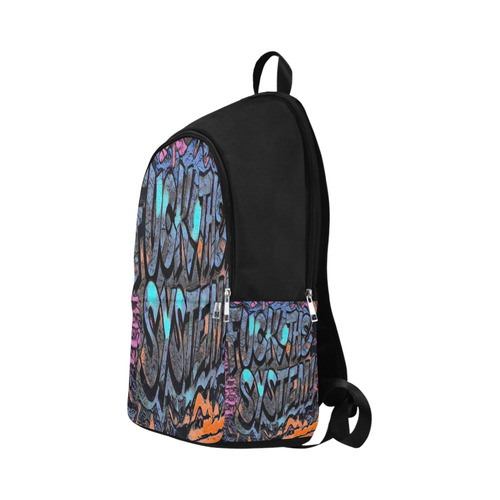 FUCK THE SYSTEM GRAFFITI II Fabric Backpack for Adult (Model 1659)