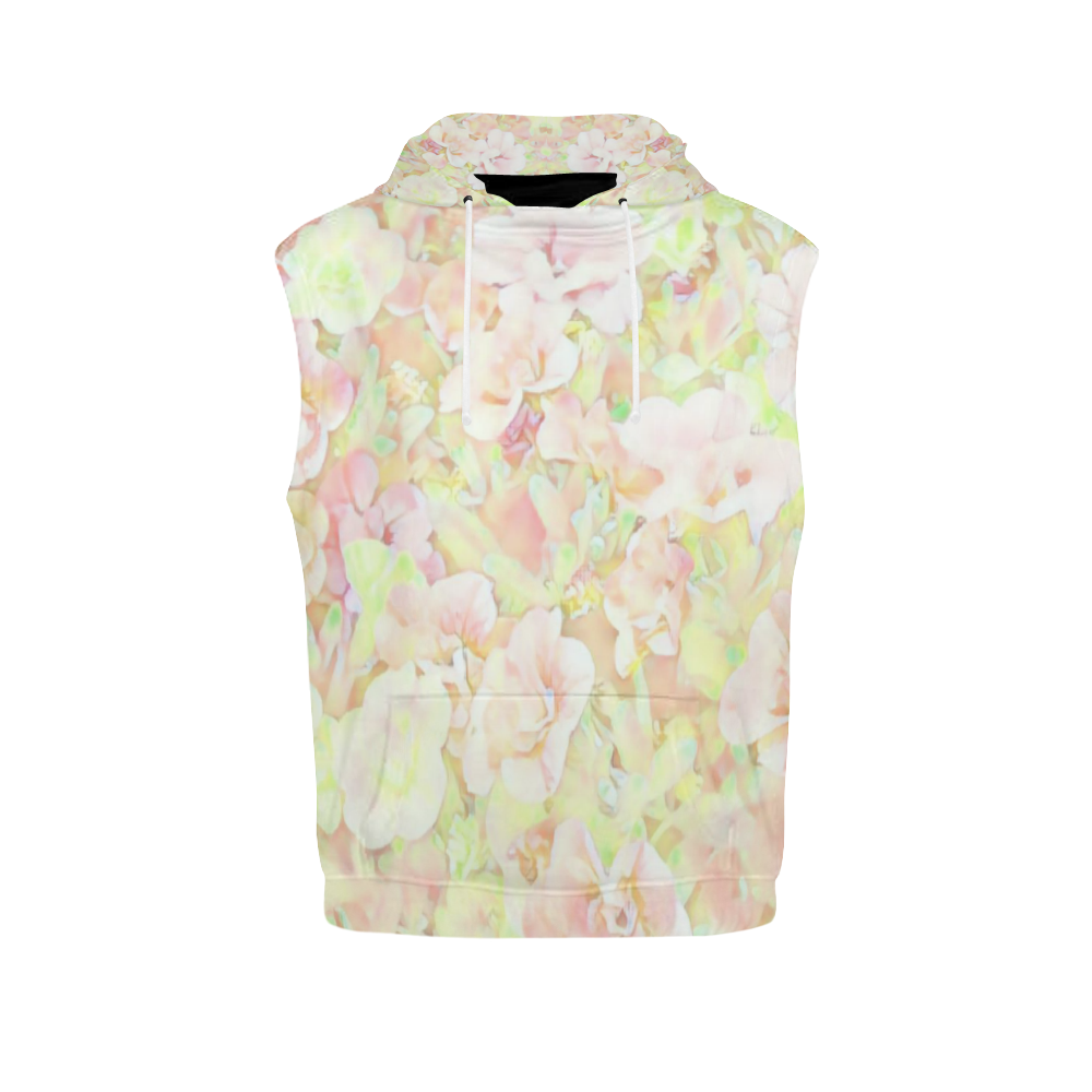 Lovely Floral 36C by FeelGood All Over Print Sleeveless Hoodie for Women (Model H15)