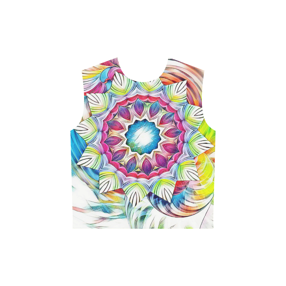 Sunshine Feeling Mandala All Over Print Sleeveless Hoodie for Women (Model H15)