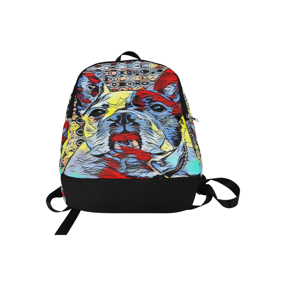 FRENCH BULLDOG MULTICOLOR Fabric Backpack for Adult (Model 1659)