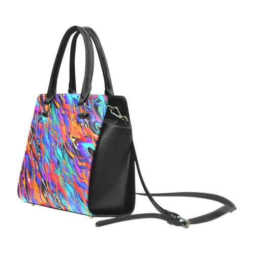 Colorful Marble Design by Juleez Classic Shoulder Handbag (Model 1653)