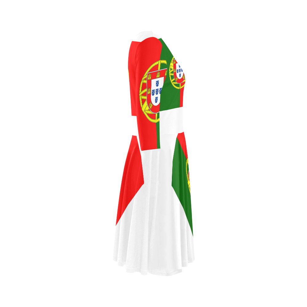 PORTUGAL Elbow Sleeve Ice Skater Dress (D20)