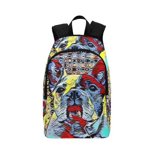 FRENCH BULLDOG MULTICOLOR Fabric Backpack for Adult (Model 1659)