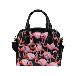 Beautiful Pink Flamingos Summer Pattern Shoulder Handbag (Model 1634)