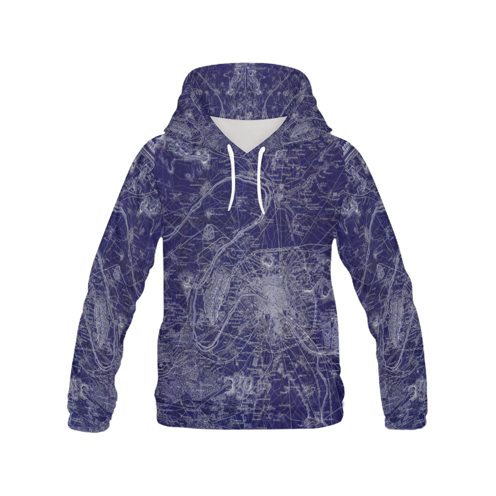 Paris, France 1857 All Over Print Hoodie for Women (USA Size) (Model H13)