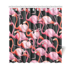 Beautiful Pink Flamingos Summer Pattern Shower Curtain 69"x72"
