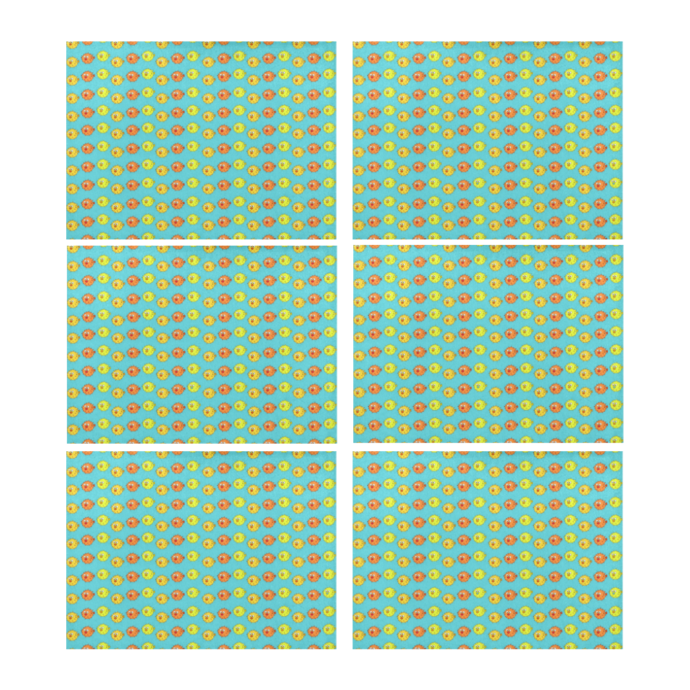 Fish Pattern Placemat 14’’ x 19’’ (Set of 6)
