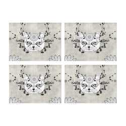 Wonderful sugar cat skull Placemat 14’’ x 19’’ (Set of 4)